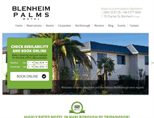 Tablet Screenshot of blenheimpalmsmotel.co.nz